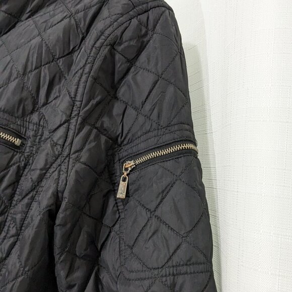 MICHAEL KORS Quilted Jacket Coat Ladies Designer Size M Black - Picture 3 of 16